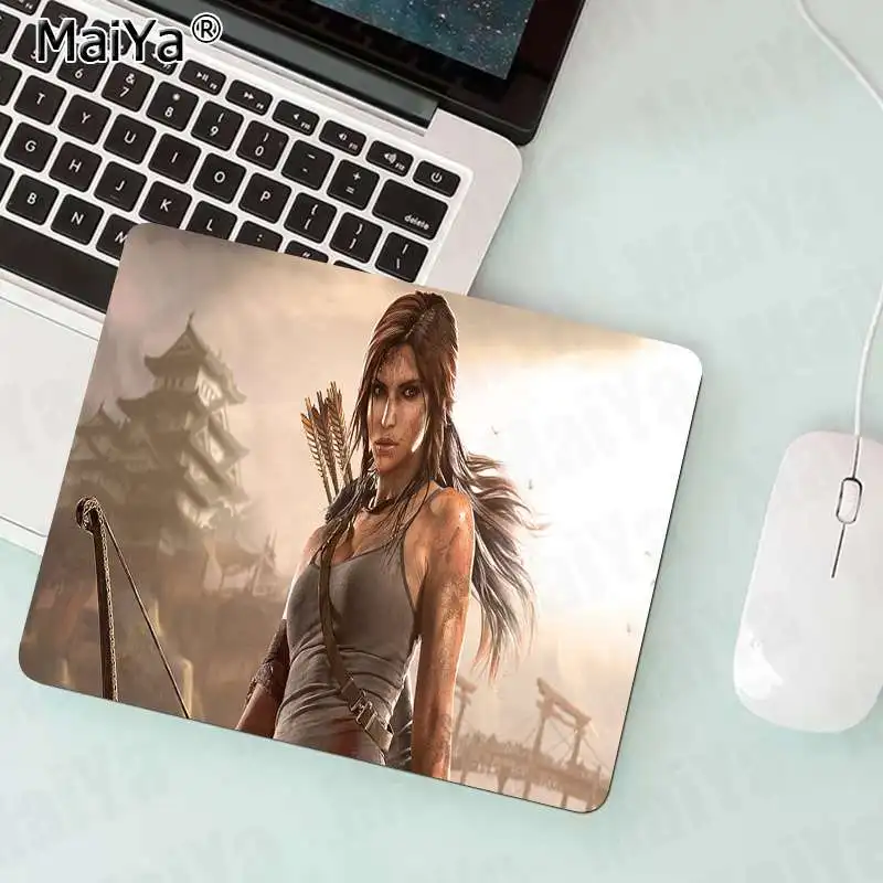 MaiYaCa tomb raider маленький коврик для мыши ПК компьютерный коврик резиновый ПК компьютерный игровой коврик для мыши - Цвет: No Lock Edge25x29cm