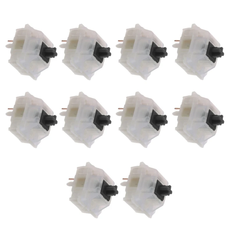 

10pcs Gateron Switches 5Pin Milky Black Switch for Mechanical Keyboard GK61 GK64