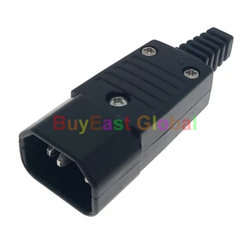 

(Pack 5) IEC320 C14 Male Plug, C15 Female Receptacle Rewireable PDU PSU Connector AC100~250V 10A