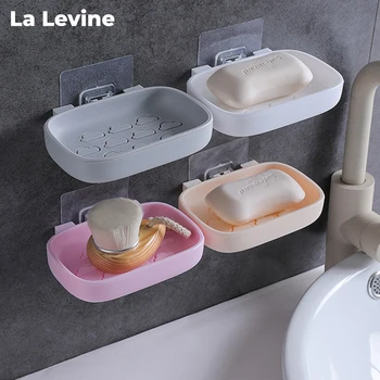 

Bathroom Drain Soap Box Rack Sucker Wall-mounted Free Punch Soap Box Holder Bathroom Kitchen Organizer Tools Household Items