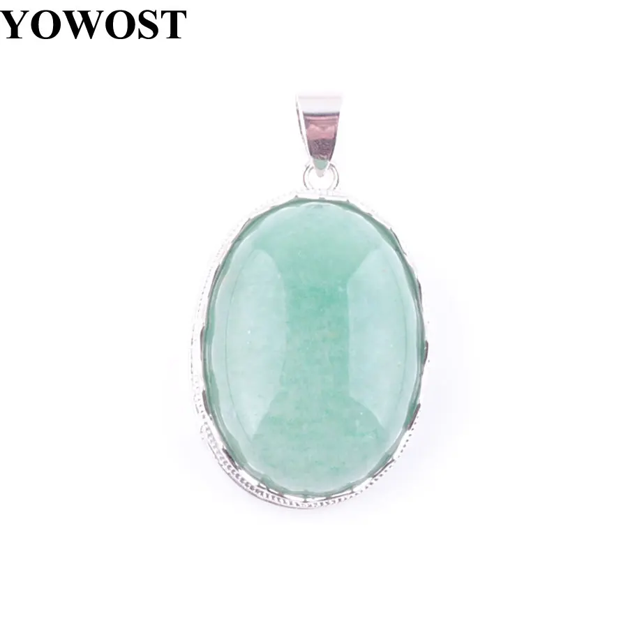 YOWOST натуральный Aventurine драгоценный камень овальный бисер Ювелирное Украшение в