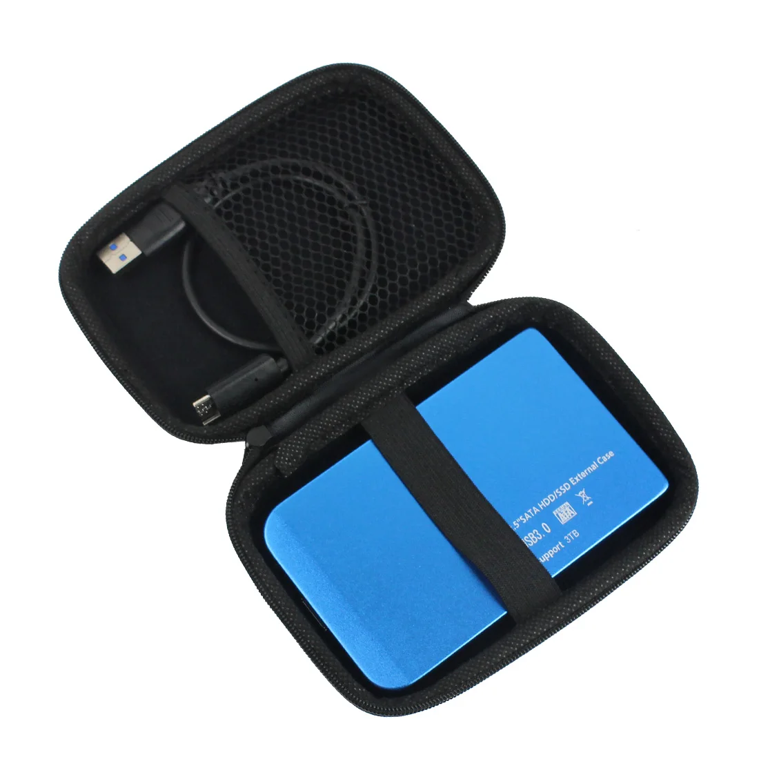 XT-XINTE алюминиевый сплав 2," USB3.0 SATA коробка для жесткого диска 5 Гбит/с Корпус для внешнего жесткого диска w/Органайзер сумка для хранения