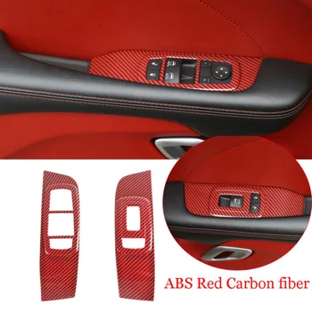 

DIY Carbon Fiber Style Window Lift Switch Button Cover For Dodge Challenger 2015+ Car Styling Sticker Accessories