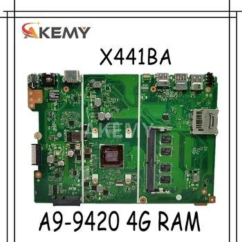

Akemy For ASUS X441BA Laotop Mainboard X441B X441BA 90NB0I00-R00031 Motherboard with A9-9420 CPU 4G RAM