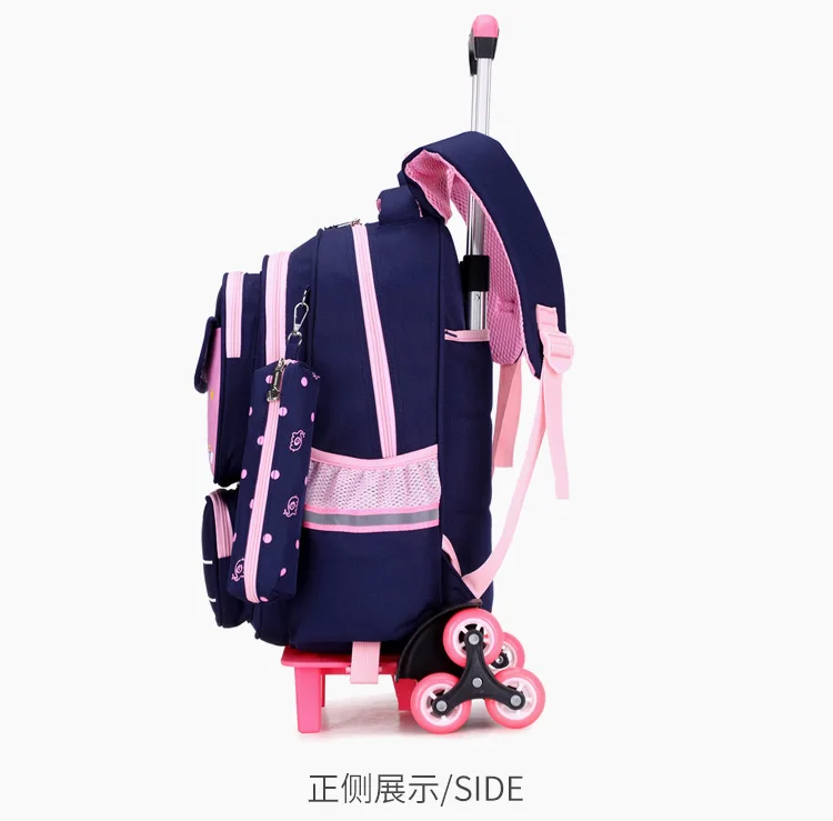 Removable Children School Bags with 2/3 Wheels for boys Girls Trolley school Backpacks Kids Wheeled Bag kids Rolling Schoolbags