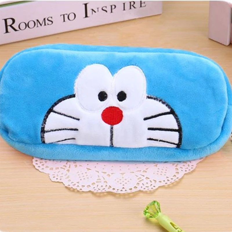 Модный мультяшный чехол карандаш Doraemon бархатный кошелек сумка