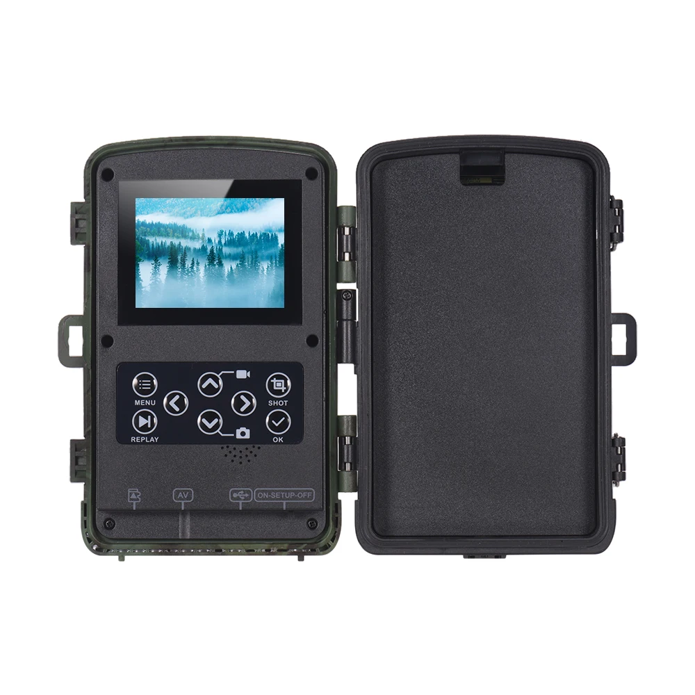 

Digital Trail Camera 12MP 1080P Night Vision Waterproof Hunting Scouting Cam LCD IR LEDs 3 PIR Lens for Wildlife Monitoring