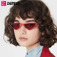 DENISA Роскошные Ретро Cateye женские солнцезащитные очки маленькие винтажные женские солнцезащитные очки красные очки UV400 Lunette De Soleil G31321