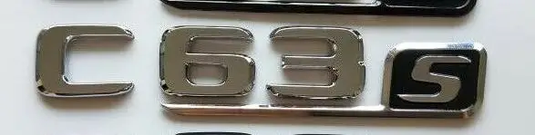 Буквы C 63s эмблемы для Mercedes W205 C205 S205 A205 C204 C63s C63 S AMG - Цвет: shiny silver