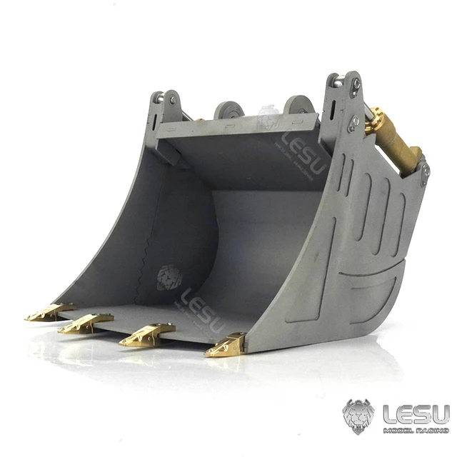 LESU RC pièces seau en métal dents en laiton pour 1/14
