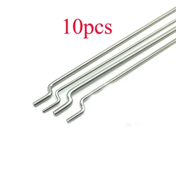 

10PCS Diameter 1.2mm 1.5mm 1.8mm 2mm Metal Push Rod Z-shaped Stainless Steel Pull Rods L300mm Servo Linkage for RC Boat Aircraft