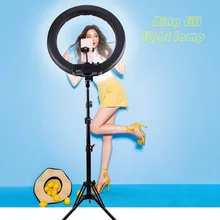 1" светодиодный селфи кольцо света 20 Вт Студия Youtube свет фотографии фото заполняющее кольцо света с треногой для iphone смартфон макияж