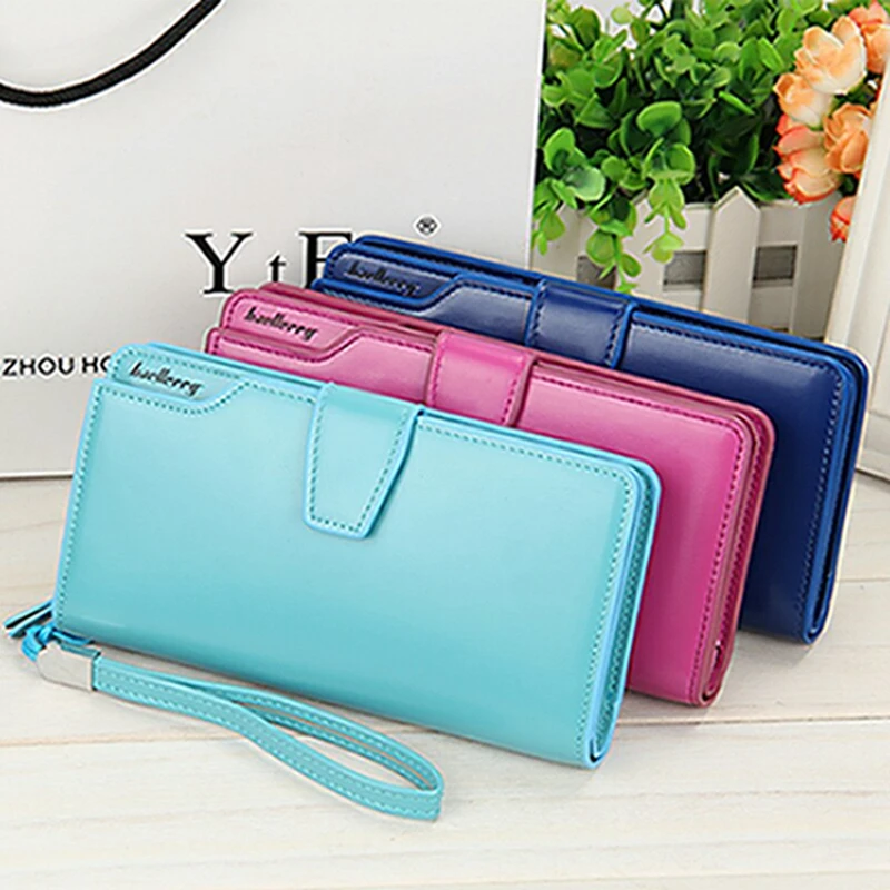 

Women Wallet Long Multi-Function Lady's Purse Zipper Buckle Hand Bag Large Capacity Card Bag PU Fashion Multi-Slot Wallet Women