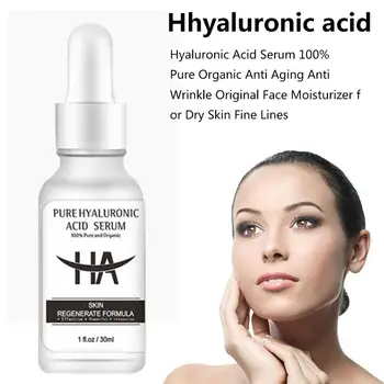 

Hyaluronic Acid Serum 100% Pure Organic Face Essence Anti Wrinkle Anti Aging Collagen Whitening Moisturizing Face Care Beauty