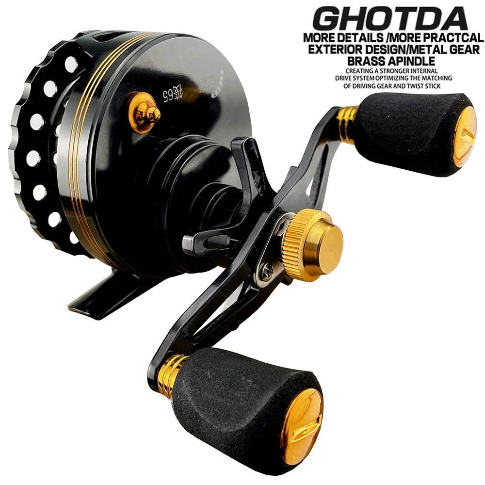 

Yellow New Raft Fishing Reel Fly Fishing Reel Model2000 Winter Fishing Durable Reel Fishing Tackle Super Light can Confront 10KG
