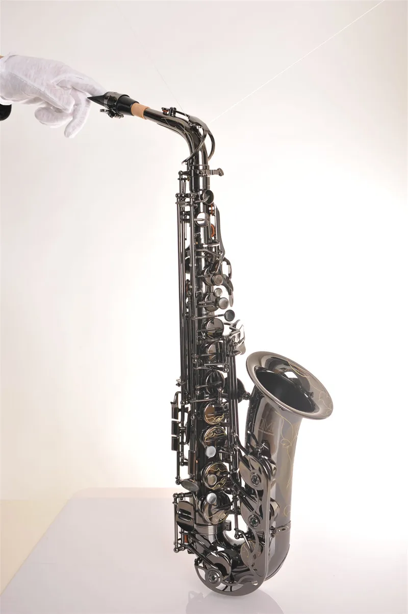 JM высокое качество Франция золотой саксофон E плоский альт саксофон супер игра Музыкальные инструменты мундштук подарок с Чехол