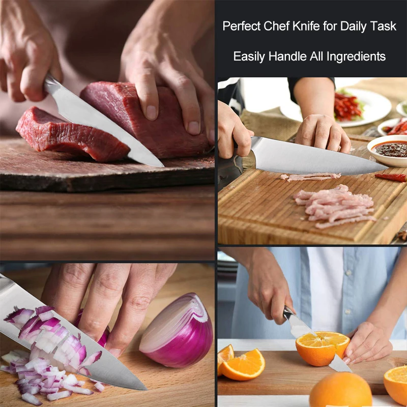  Chef Gyuto Knife Kitchen Japanese HAP40 High Carbon Steel Super Sharp Cooking Cleaver Meat Fish Fil - 32849832285