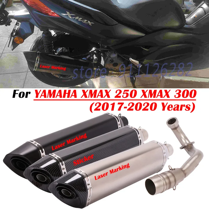 Slip On Per Yamaha Xmax 250 300 Xmax250 Xmax300 2017 - 2020 2021 2022 Scarico Scarico Moto Modifica Silenziatore Anteriore Sistema Completo