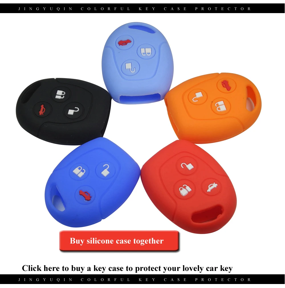 Keyforkess Shell chiave a distanza per auto a 3 pulsanti per Ford Mondeo Focus 2 3 Festiva Fiesta Transit Key Remote Case con lama FO21 HU101 - H48f50a1b702846b69be955a495564fd04