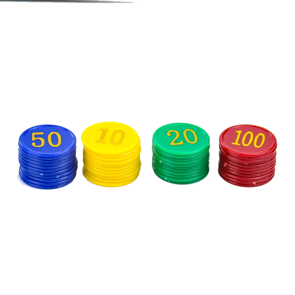 160PCS Plastic Texas Poker Chip Bingo Chips Kit Casino Coins Card Baccarat Family Club Carnival Board Game Counting Accessories