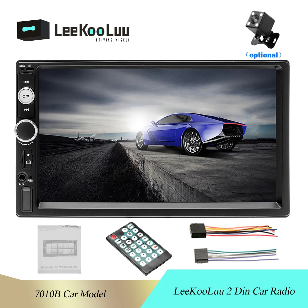 

LeeKooLu 2 din Car Autoradio Radio 7" Multimedia Player 2DIN Touch Screen Auto audio Car Stereo MP5 Bluetooth USB TF FM Camera
