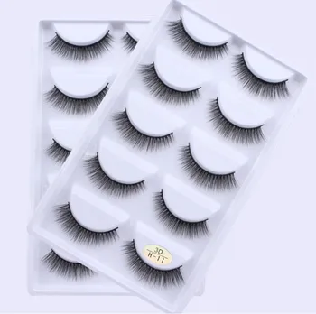

5 Pairs 3D Natural Cross False Eyelashes Long Messy Makeup Fake Eye Lashes Extension Make Up Beauty Tools maquiagem