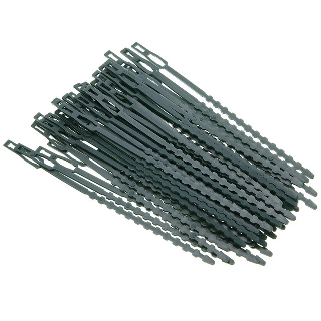 50/100Db Állítható Műanyag Növénykábelek Újrahasznosítható Kábelkötegek Kerti Fa Hegymászó Tartó - Image 4
