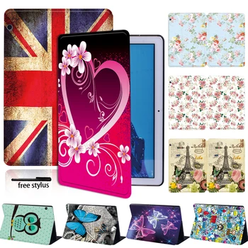 

Tablet Lightweight Shell Case For Huawei MediaPad T3 8.0/T3 10 9.6/T5 10 10.1 Leather Shockproof Tablet Case+Free Pen