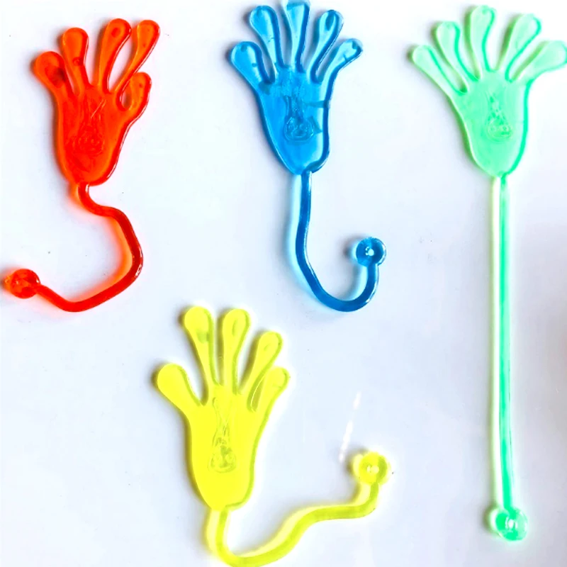 5pcs Novelty Funny Toy Elastic Retractable Sticky Palm Large Wall Climbing Palm Human Toy Tricky Hand For Kids
