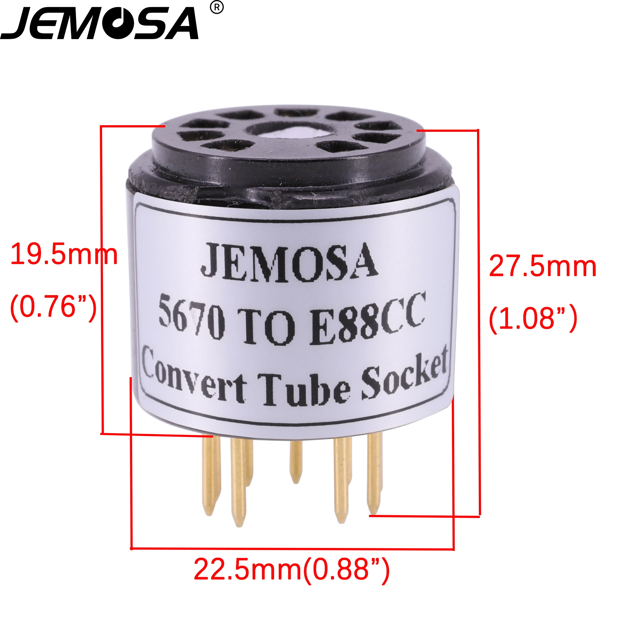 Diy Amplificador de Áudio Vacuum Tube Converter Adaptador de Soquete 396a 6n3 5670 Tube Top Ecc88 E88cc 6922 6dj8 1pc - Image 2