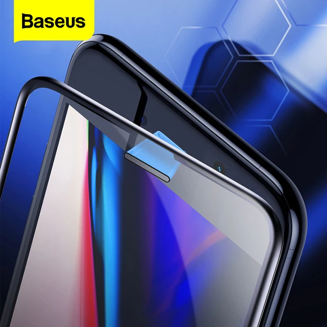 Baseus 0.3ミリメートル防塵スクリーンプロテクター強化ガラス8 7 6 6sプラス7プラス8プラスフルカバー保護ガラスフィルム