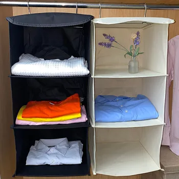 

Newly Hanging Closet Organizer Sweater Sock Organizer with Hook Collapsible Storage Shelves for Clothes Pants and Shoes