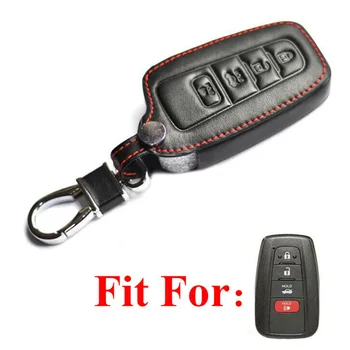 

4 Buttons Smart Remote Key Fob Bag PU Leather Cover Case Fit For Toyota Camry