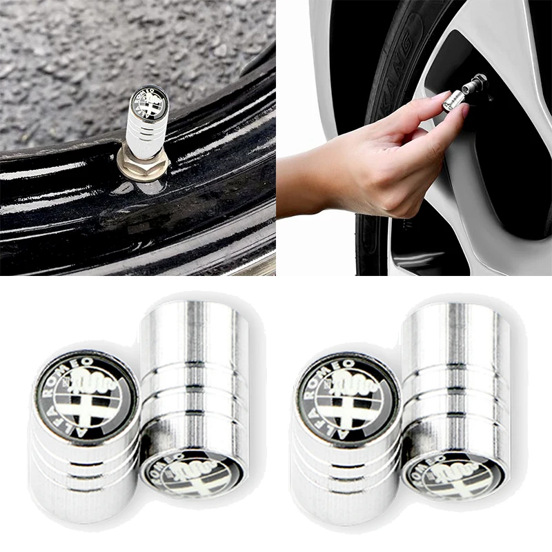 

4 Pieces Car Tire Valve Core Cover Cap for Alfa Alpha Romeo 159 147 156 Giulietta 147 159 Mito Car Accessories Automobile Gadget