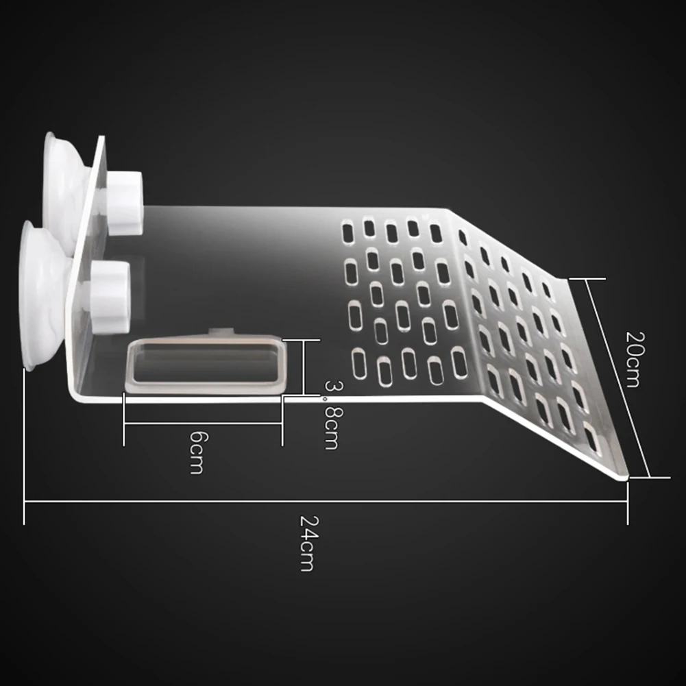 Aquarium High Temperature Resistance Turtle Platform Strong Suction Odorless Acrylic Rest Floating Non Toxic Basking Terrace - Цвет: Transparent