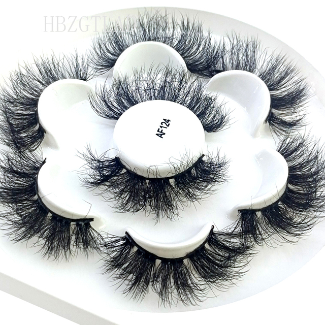 4Pair 3D Mink Eyelashes Fluffy Dramatic Eyelashes Makeup Wispy Mink Lashes Natural Long False Eyelashes Thick Fake Lashes