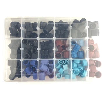 

Universal A/C R134A R12 High Low Side Valve Core / Service Port Dust Cap Set