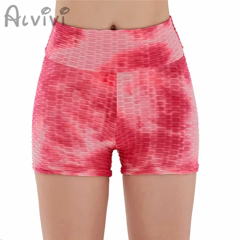 

alvivi Women Girl kawaii lingerie Tie-Dye Printed High Waisted Briefs Yoga Shorts Swim Beach Shorts Cute Lingerie Underwear Pant