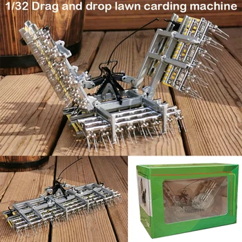 

rare Fine special 1/32 Drag and drop lawn carding machine Tractor agricultural machinery parts Alloy collection model