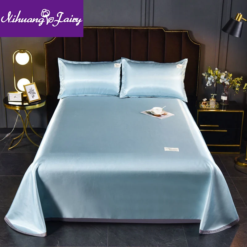 

Light luxury ice silk mat with 1.8m bed sheet, one-piece mat, three-piece soft mat, machine washable ice mat