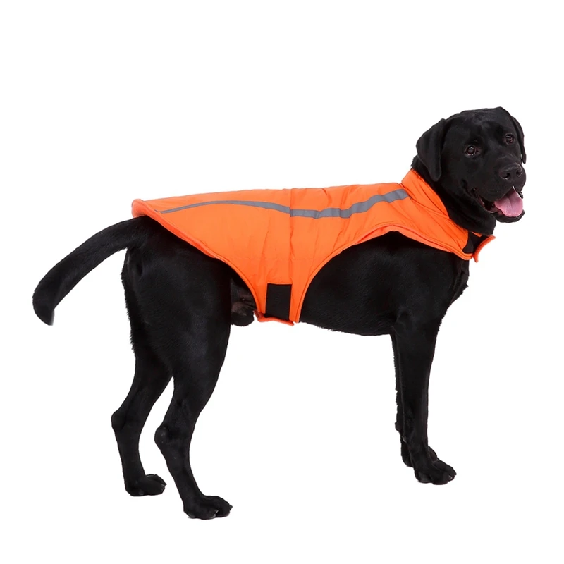 

Pet Dog Reflective Jacket Outdoor Warm Clothes For Large Dogs Thickening Warm Coat For Autumn And Winter Pet Clothing