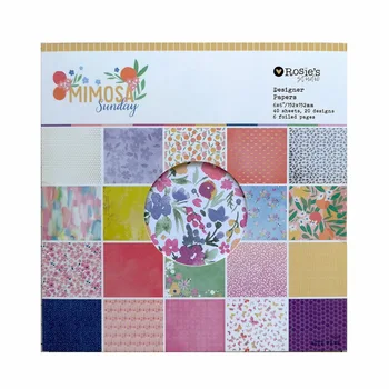 

CRZCrafter 152x152mm 6 inch Scrapbooking Paper Pad 40 sheets Craft Paper Background pattern pack Acid free