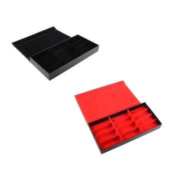 

12-Slot Plaid Jewelry Sunglasses Glasses Storage Box Eyes Wear Display Tray Watch Storage Bag PU Leather Gifts
