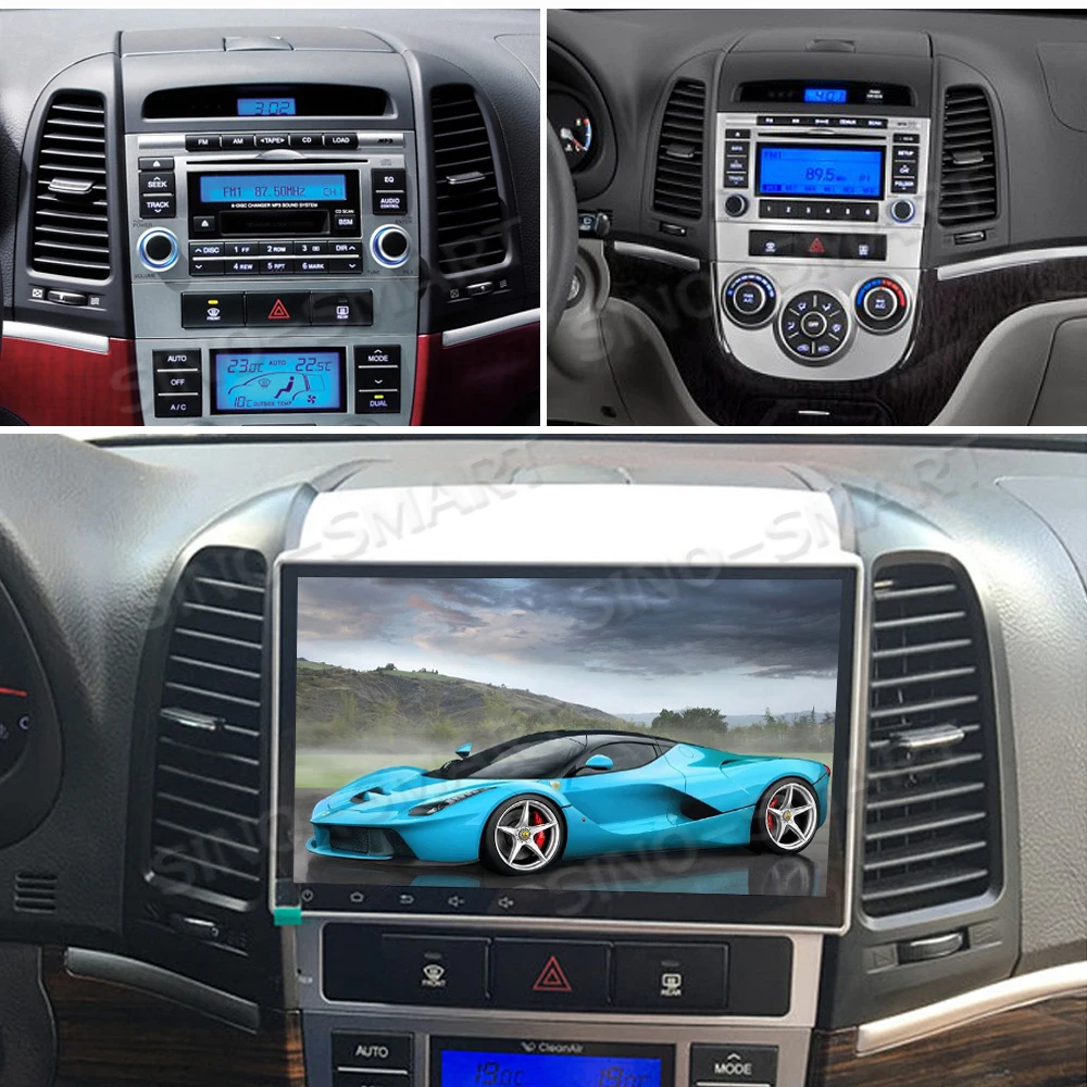 Flash Deal Sinosmart  Android 8.1 2Din IPS/QLED 2.5D screen car gps radio navigation player for Hyundai santa Fe 2006-2019 15