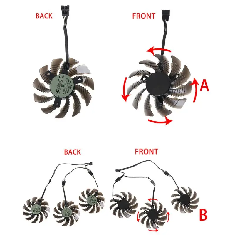 Nuova Sostituzione Della Ventola Di Raffreddamento T128010Su Da 75Mm Per Gigabyte Aorus Gtx 1060 1070 1080 G1 Gtx 1070Ti 1080Ti 960 980Ti 760 Scheda V