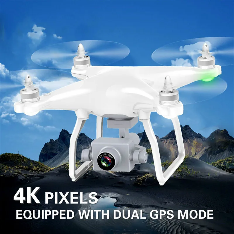 US $190.39 Kakbeir Two Axis Gimbal Brushless Drone Gps Remote Control Aircraft Night Shooting Aerial Toy Aircraft Rc Quadcopter Helicopter