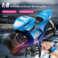1:8 Large Scale Watch Control Omidirectional Motorcycle Gesture Sensing 3 Control Modes Stunt Rotation Colorful Marquee RC Toy 1