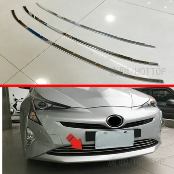 

HOTTOP 3Pcs/Set ABS Car Front Grill Trim Strips Cover Styling Accessorie For Toyota Prius XW50 2016 2017