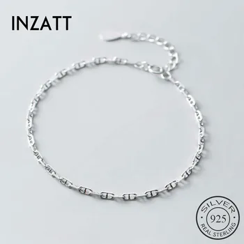 

INZATT Real 925 Sterling Silver Bracelet For Fashion Women Party 925 Silver Fine Jewelry Minimalist Accessories Gift