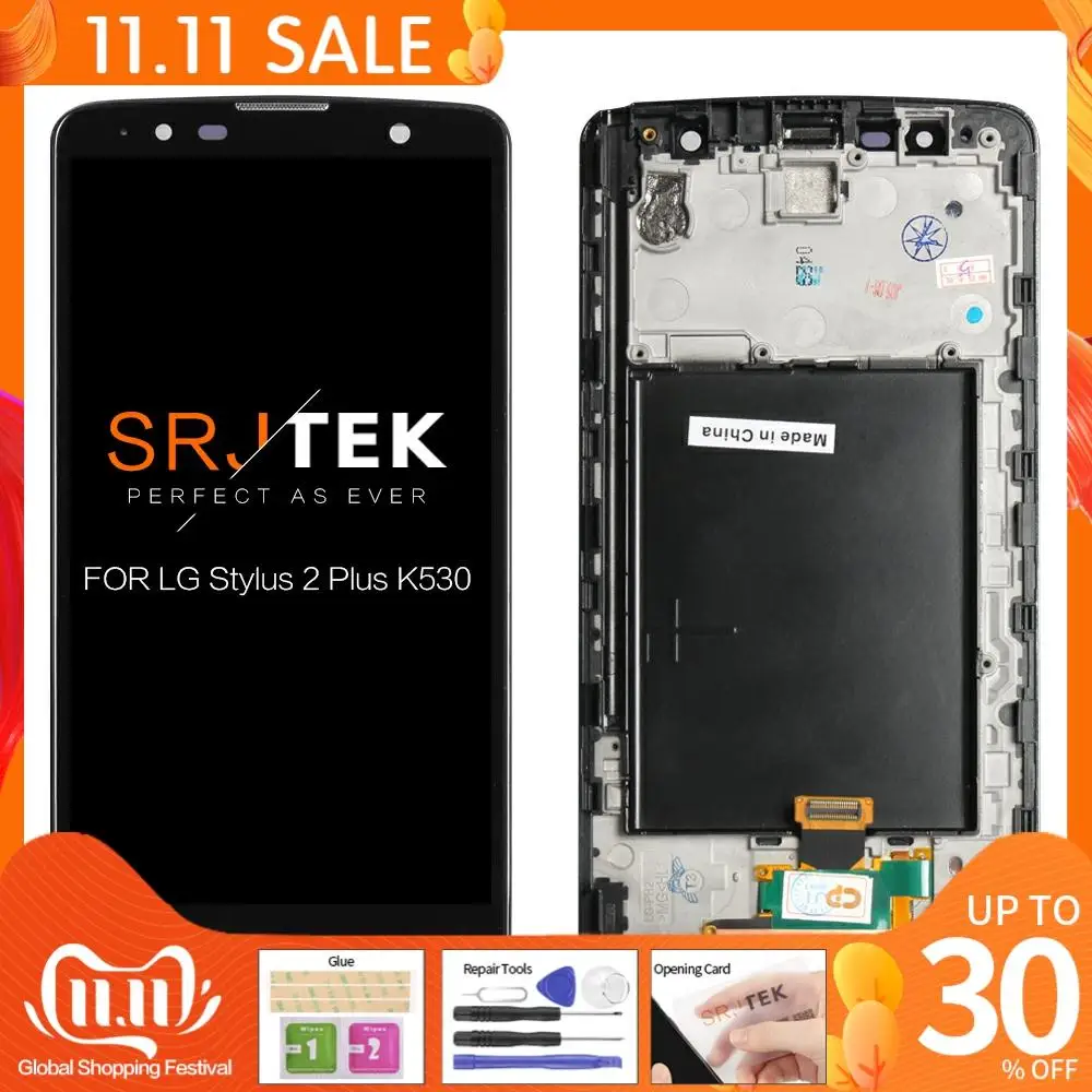

Srjtek 100% Tested Display For LG Stylo 2 Plus 4G K550 MS550 LCD Touch Screen Digitizer Replacement For LG Stylo 2 Plus Display